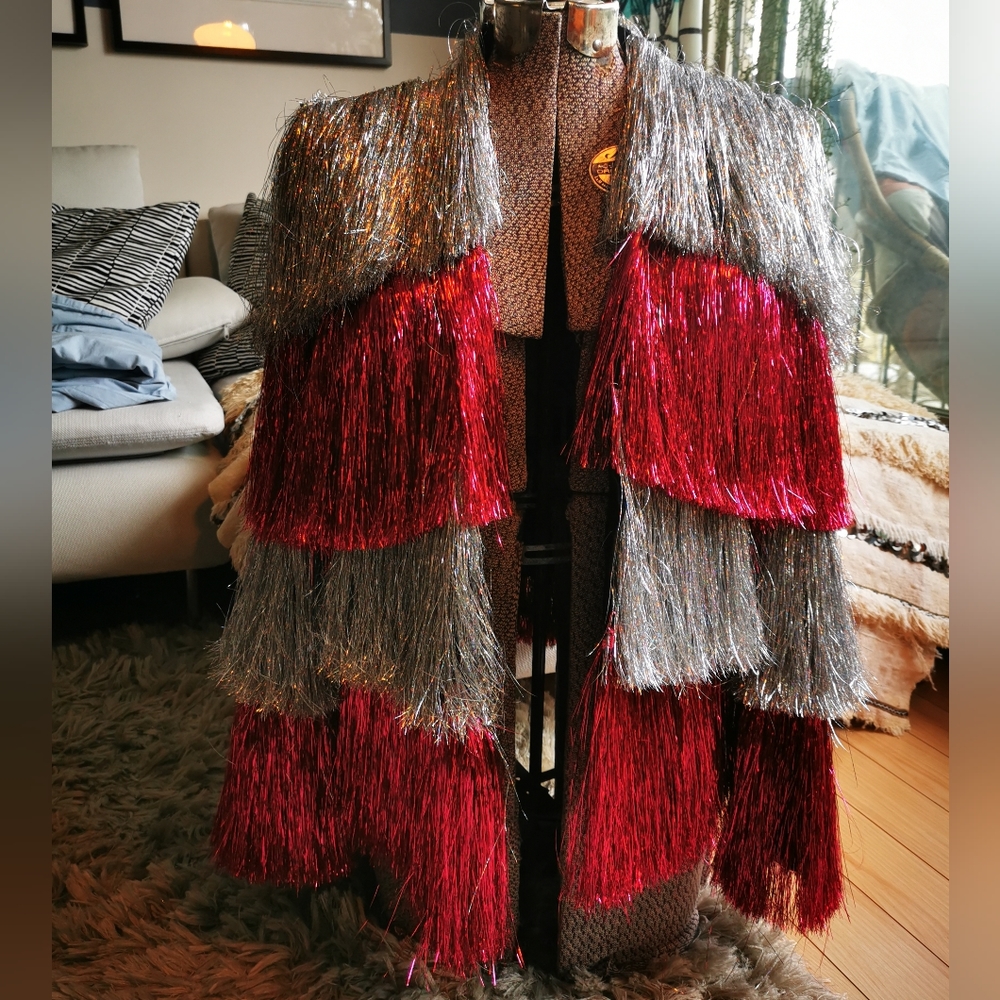 Fringe Tinsel Festival Jacket - Saltburn Eras Jacket
